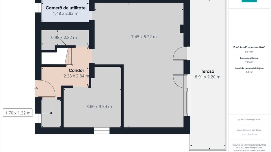 Duplex luminos 101 mp utili, teren 350mp în Covaci - Poză 10
