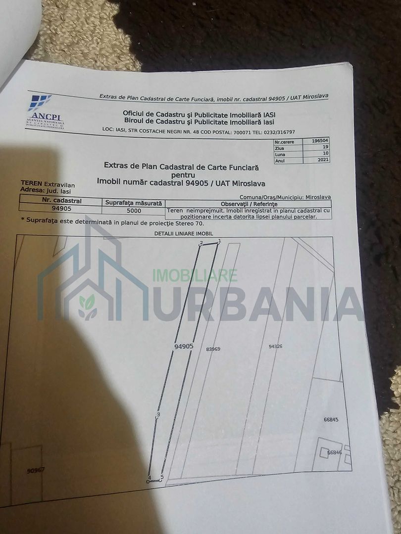 Teren extravilan de vânzare, str. Conacului, sat Proselnici, com. Miroslava, Iași - Poză 1
