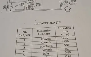 Apartament 2 camere | 1 Mai – RAR | 48 mp + balcon 11 mp | Renovat - Schiță 11