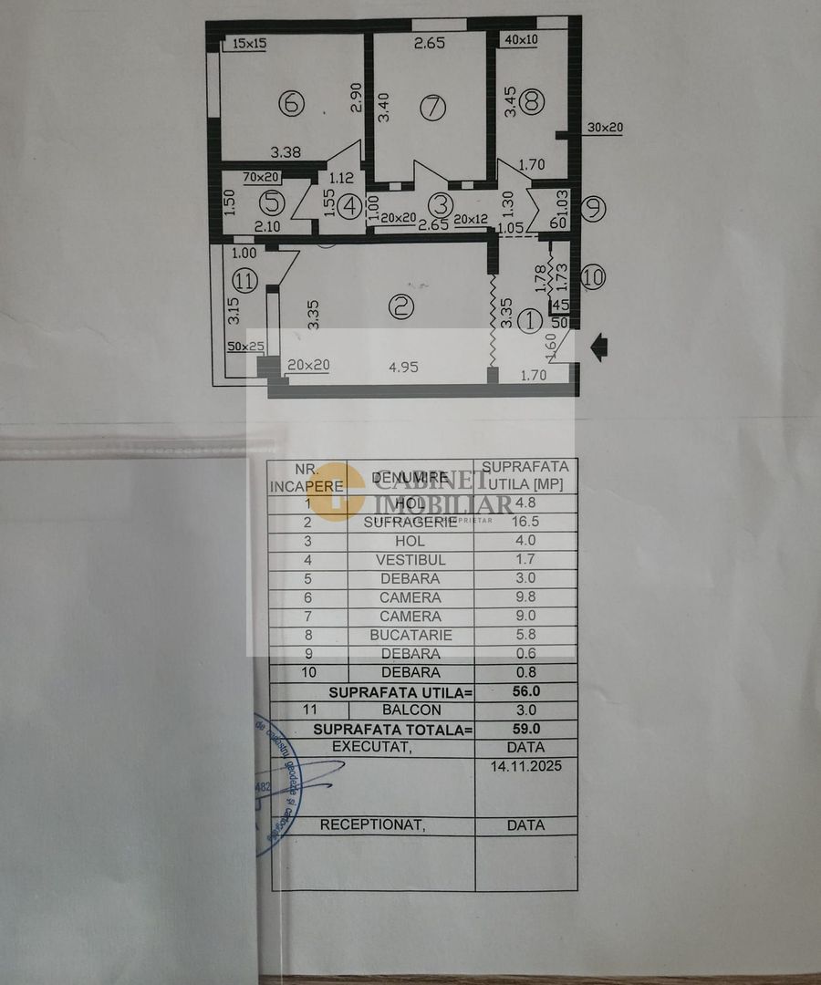 3 Camere - 60MP | Decomandat | 2 Lifturi | Metrou Favorit la 1 minut - Schiță 21