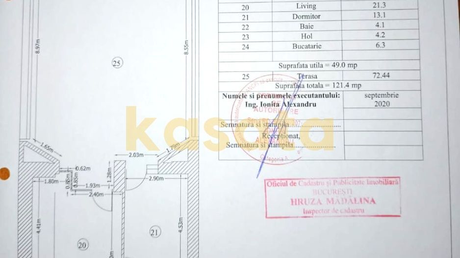 OPORTUNITATE | APARTAMENT 2 CAMERE | TERASA GENEROASA | FLOREASCA - Schiță 7