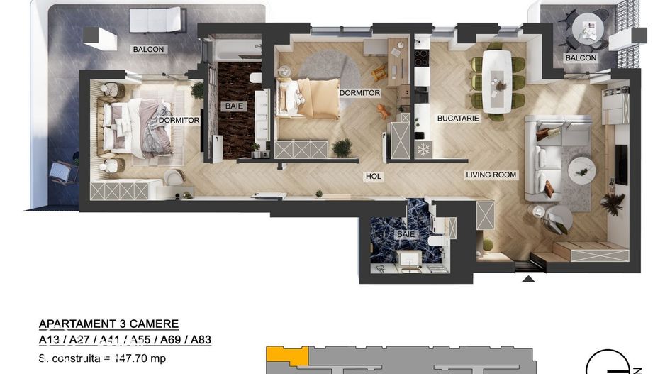 Apartamente 3 camere, Pipera, comision 0 % - Poză 11