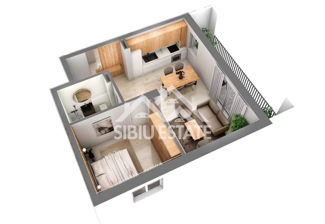 Apartament 2 Camere Finisat, Zona Doamna Stanca,Comision 0 - Poză 3