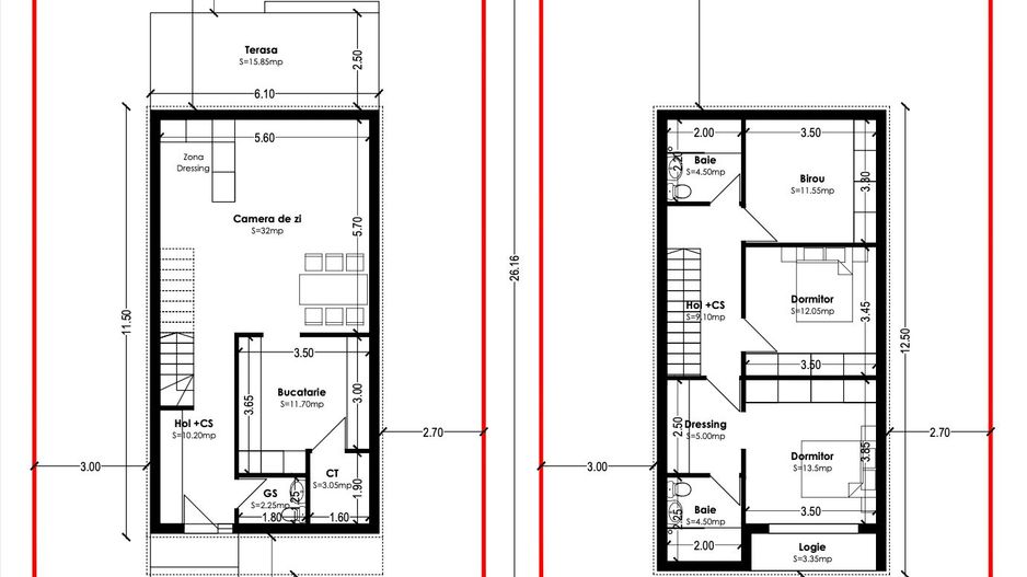 Vilă modernă la cheie 120mp | Teren 350 mp | Finisaje la alegere - Schiță 17