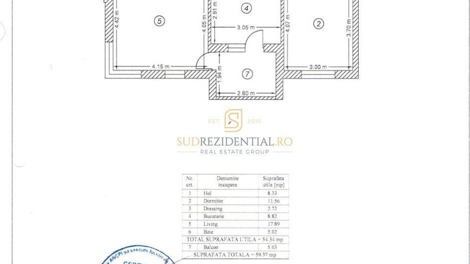 De inchiriat apartament 2 camere, Drumul Binelui, acces rapid metrou - Schiță 8