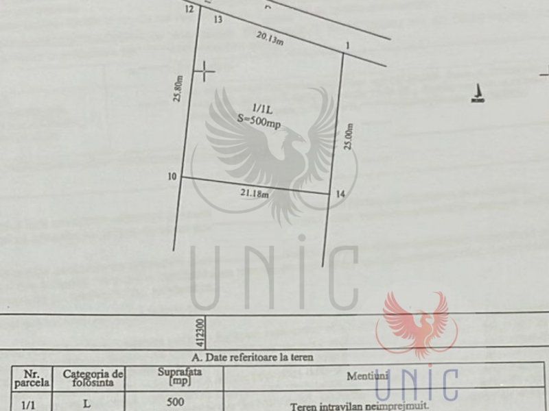 Teren Carcea 500 MP - Schiță 1