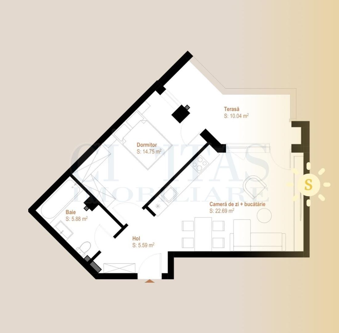 0% COMISION 2 camere, ansamblu NOU, zona VIVO, deosebit - Poză 1