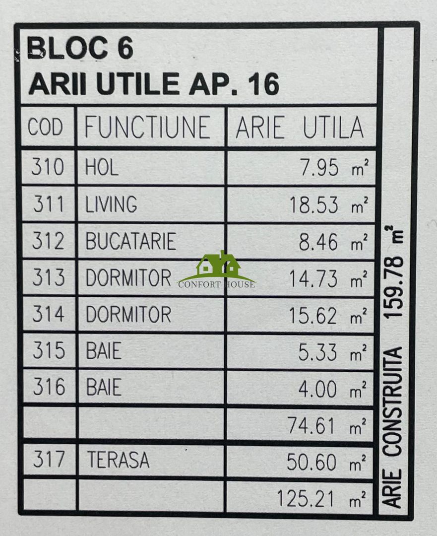 Apartament 3 camere, bloc nou, P+3, Ap.16, Et.3, Bl.6 - CP2462269 - Poză 6