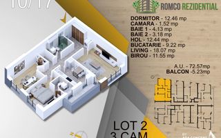 Apartament 3 camere,Panouri Fotovoltaice,Costuri minime,Pallady/Titan - Poză 8