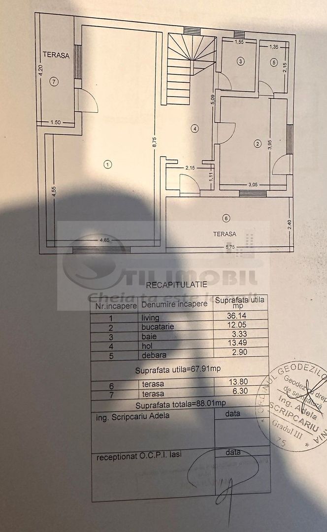 Vila individuala 4 camere (136mp) - teren 576 mp - 195.000 euro ! - Schiță 14
