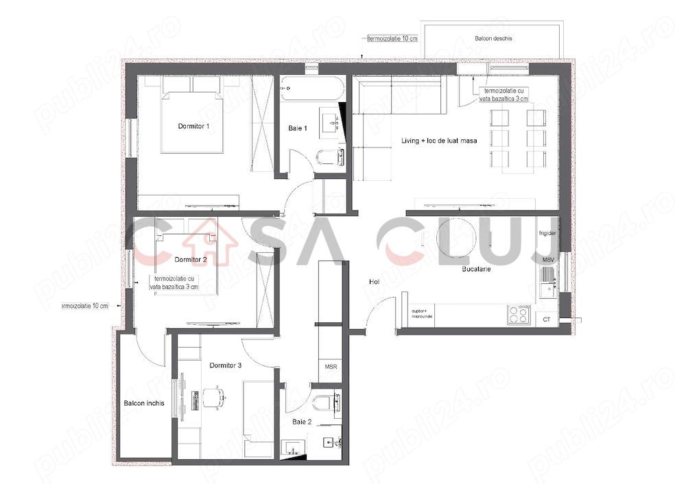 4 camere, la cheie, lux, Mărăști - Poză 13
