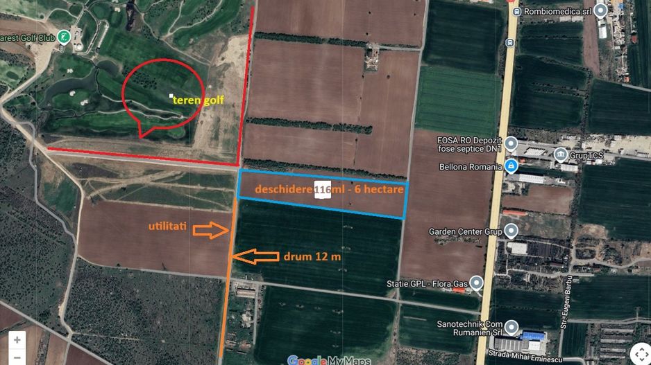 Teren intravilan de vanzare Snagov | Investitie | Langa terenul de golf - Poză 1