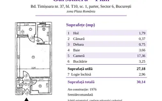Garsoniera cu balcon Bd. Timisoara - Plaza Romania - Poză 13