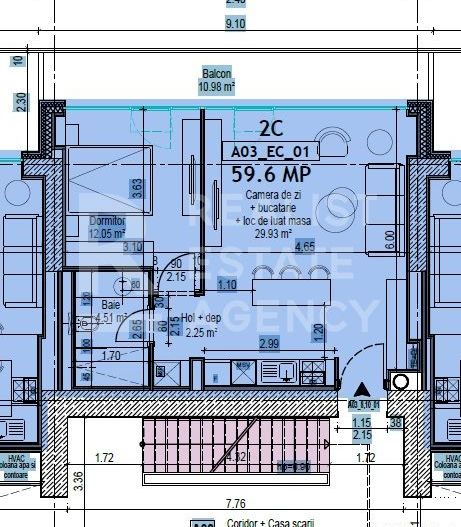 Vânzare, apartament, 2 camere, lângă lac, București - Schiță 4