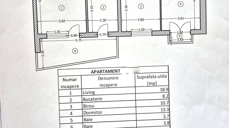 Apartament 3 camere de vânzare | Bloc nou | Parcare |  Rahova Salaj - Poză 7