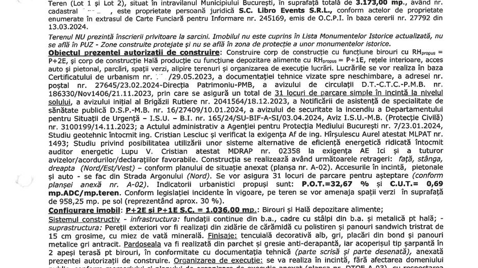 Teren 3173mp cu autorizatie hala birouri proiect p+2 Oxigenului Sect3 - Poză 9