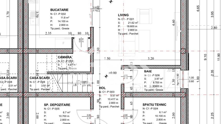 Casa nou 4 camere 129 mp utili Teren 250 mp zona buna Selimbar - Schiță 8