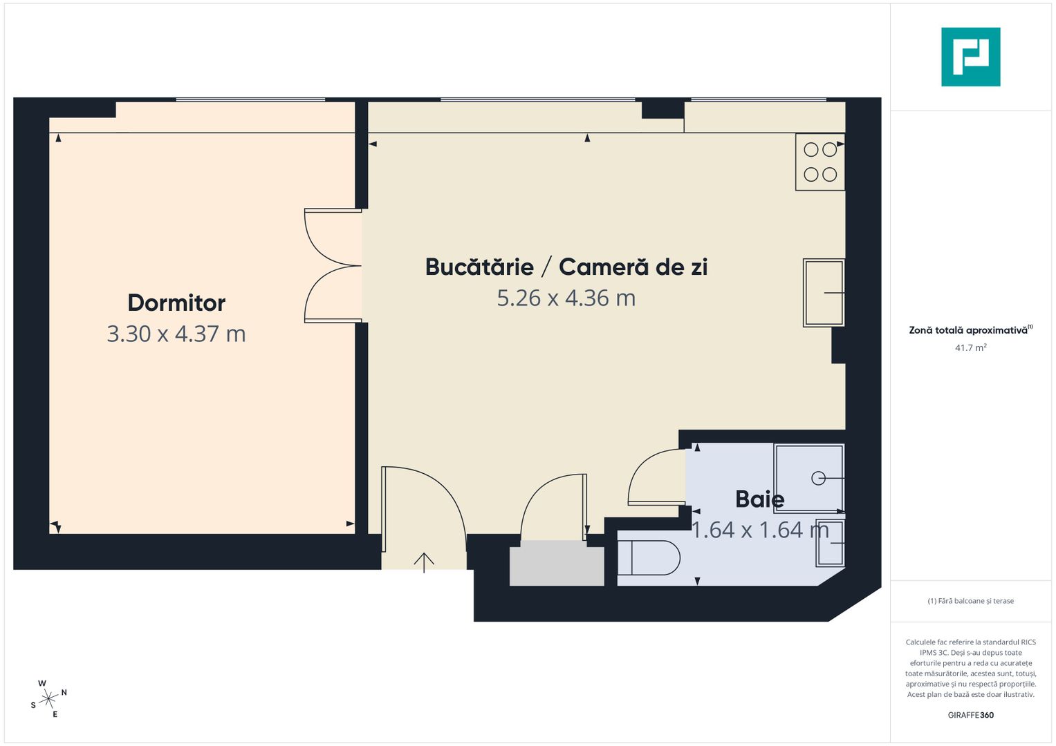 Apartament modern cu 2 camere – Piața Romană - Poză 7