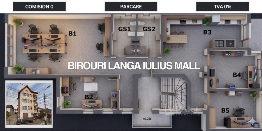 Spatiu de birouri parter langa Iulius Mall, parter, cu 2 locuri parcare - Poză 16