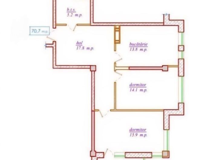 Vânzare, apartament, 2 camere, str. Nicolae Dimo, Durlești - Poză 1