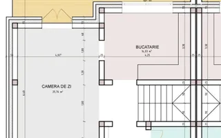 Casă nouă semifinisată cu living open space și 3 dormitoare - Poză 13