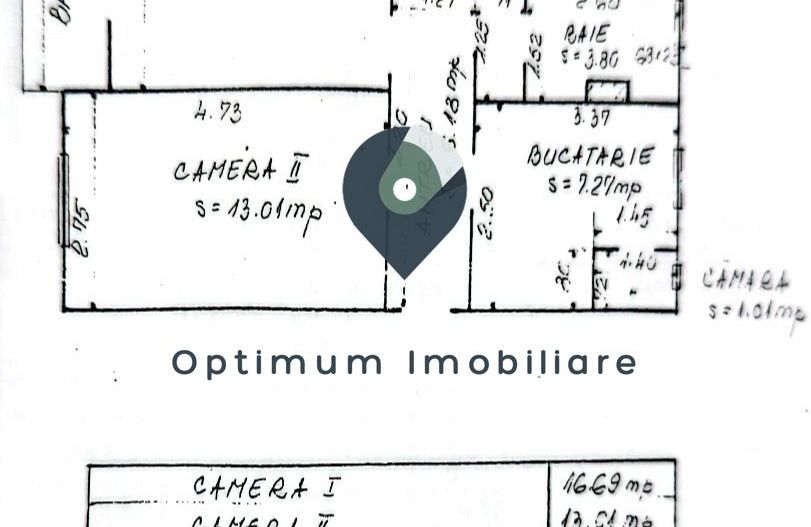 Apartament cu 3 camere, decomandat, etaj 3 in Gheorgheni ! - Schiță 13