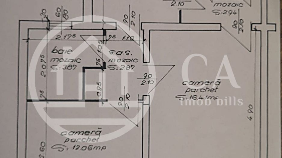 Apartament cu 2 camere de vanzare in Rogerius Oradea - Schiță 10