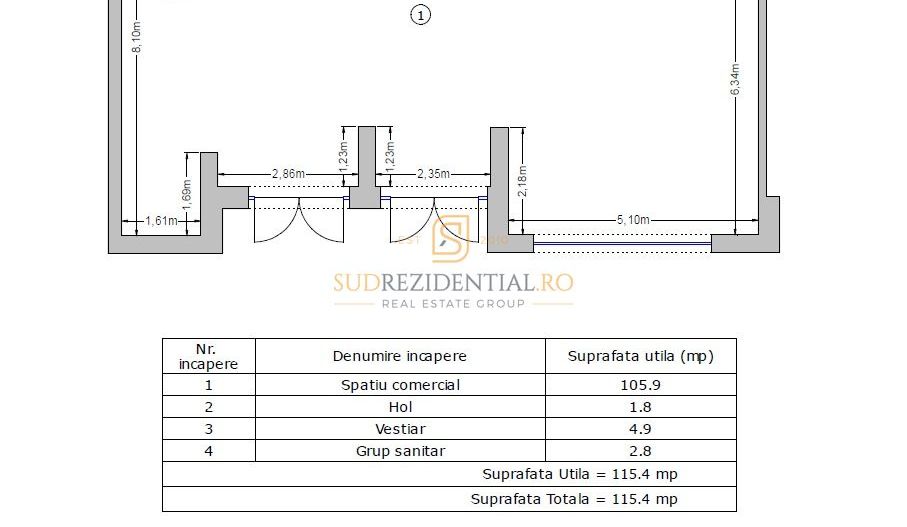 Spatiu comercial stradal, 115,40 mp, Drumul Binelui, Metalurgiei Park - Poză 8