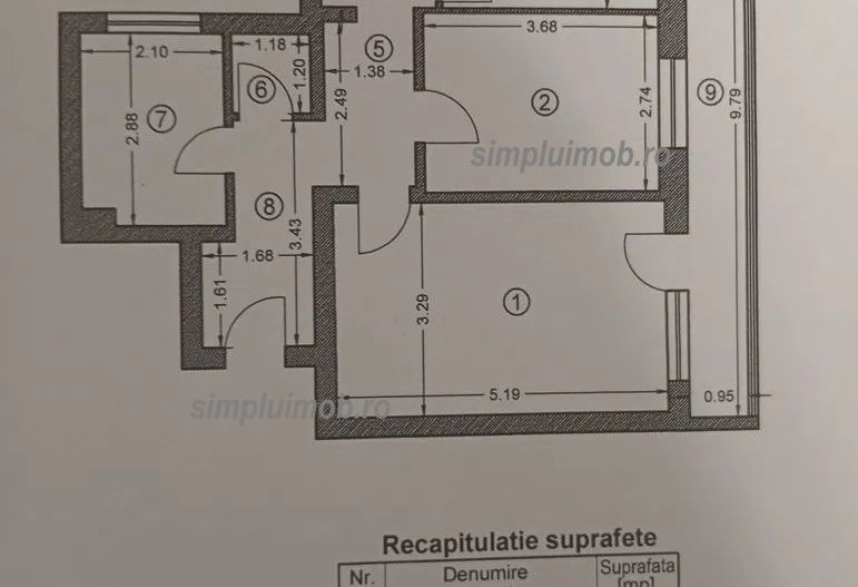 Decomandat Renovat 3 Camere Pantelimon - Schiță 8