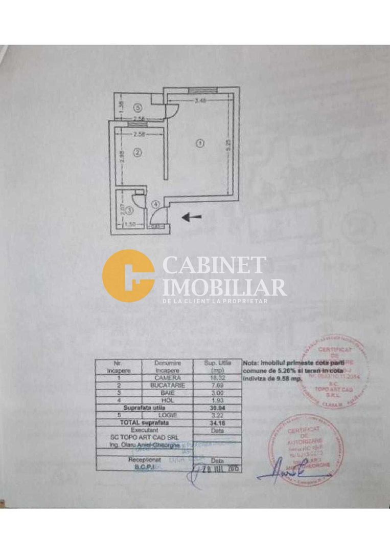CANTA - 1 CAMERA - MOBILAT SI UTILAT - Schiță 7