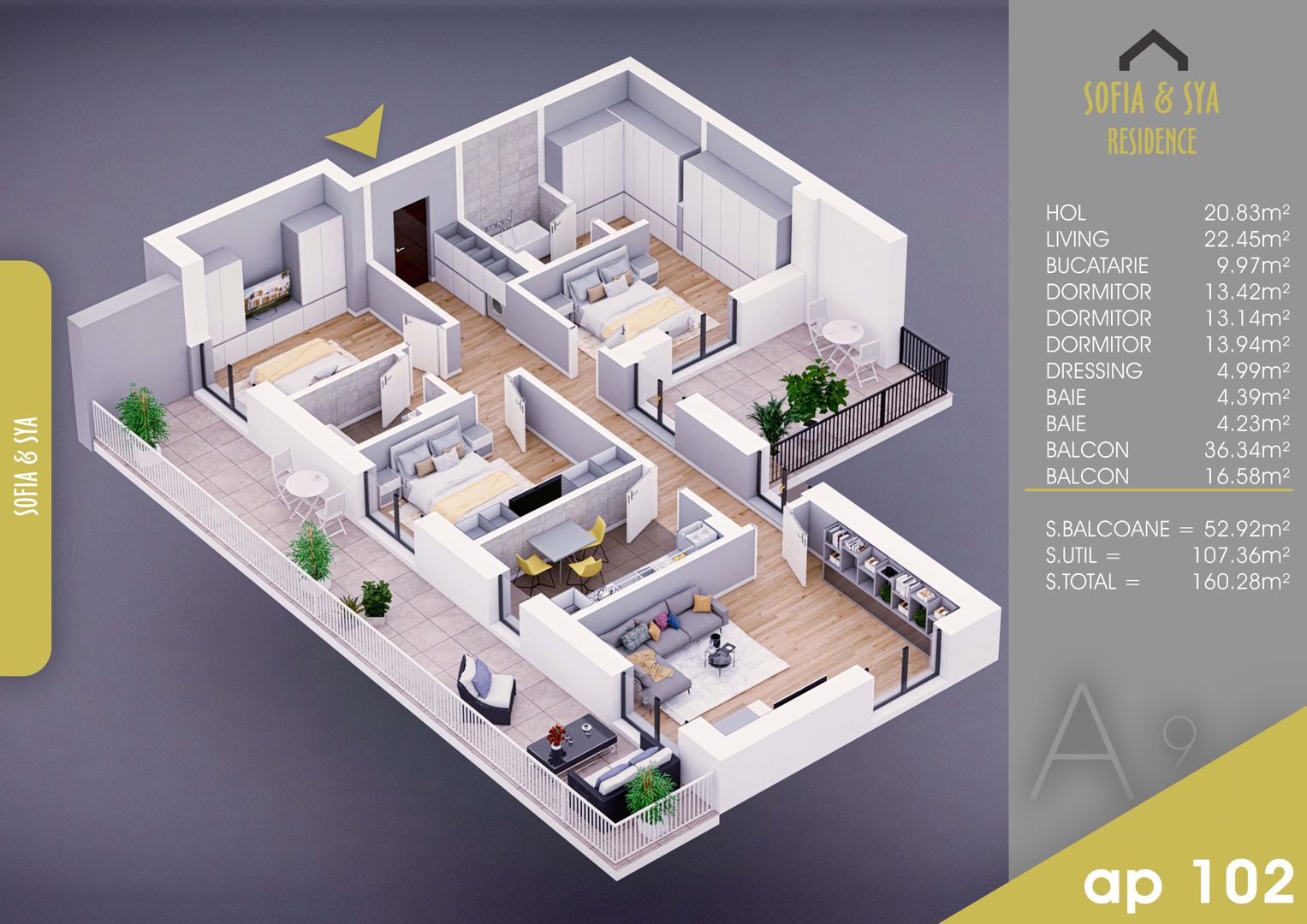 4 camere Acte Gata Parcare Gratis Pallady 10 min Metrou Nicolae Teclu - Schiță 11