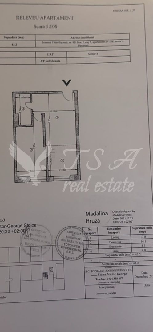 Apartament 2 camere , decomandat. Vitan Barzesti cu Loc de Parcare - Schiță 9