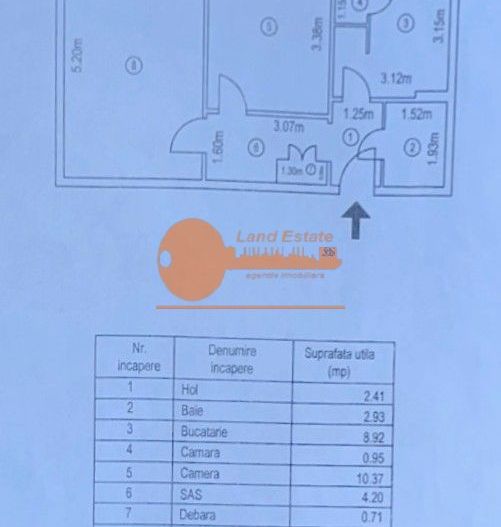 Apartament 2 camere decomandat – Rahova - Schiță 8
