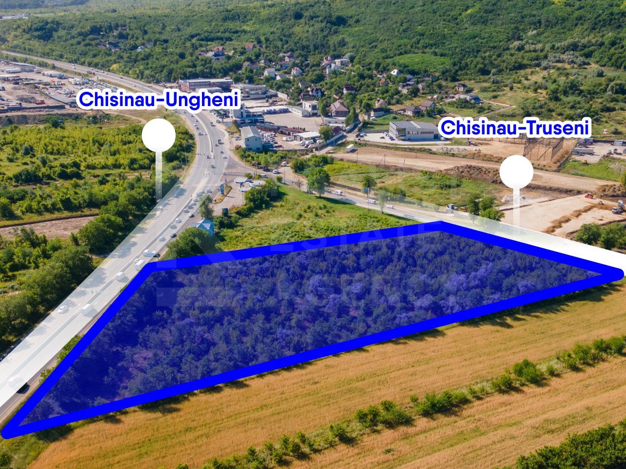 Vânzare teren, 0,8 ha, traseul Chisinau - Truseni - Poză 1