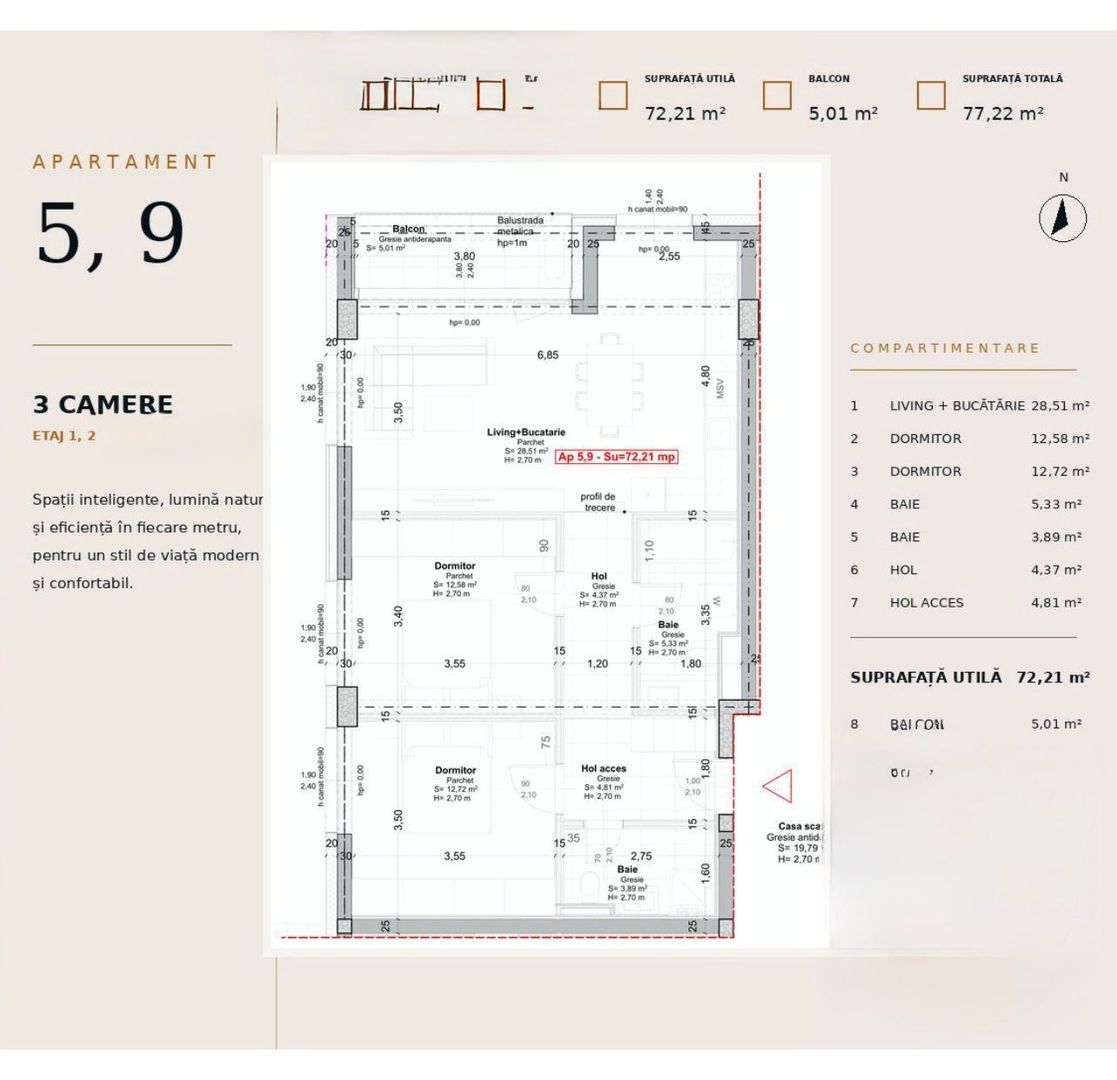 Soarelui – Braytim | Proiect Nou | Lift | Apartamente & S.A.D.-uri - Poză 16