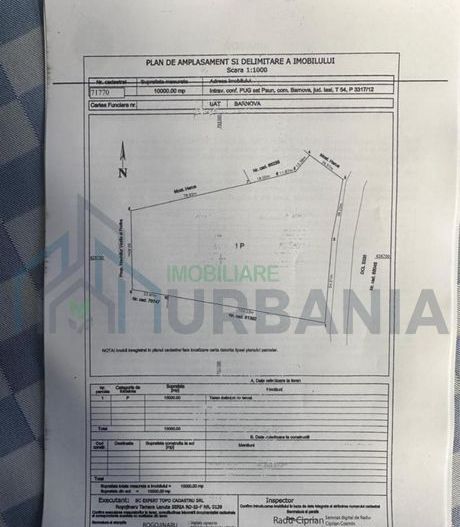 Teren intravilan 10.000 mp – Păun, Bârnova – Panoramă asupra Iașului - Poză 1
