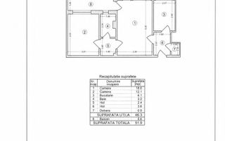 Apartament 2 camere | Militari – Lujerului | Metrou 3 min - Schiță 10