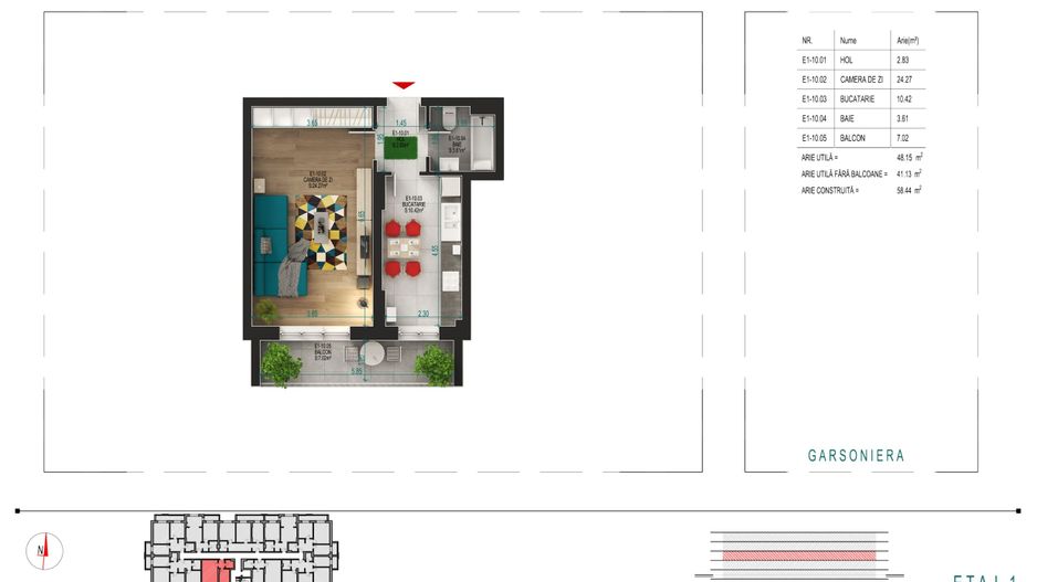 Garsoniera ideala pentru investitie  Titan Pallady - Schiță 5