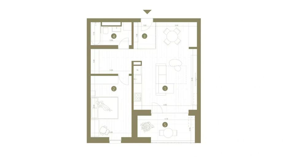 De vanzare partament 2 camere Via Universitate Arad – Preț Presale - Poză 4