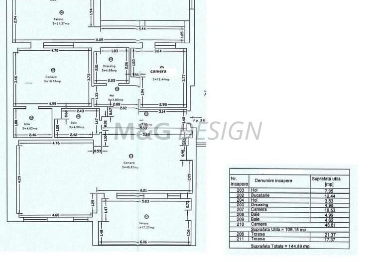 Apartament  3 camere cu parcare subterana inclusa - Schiță 10