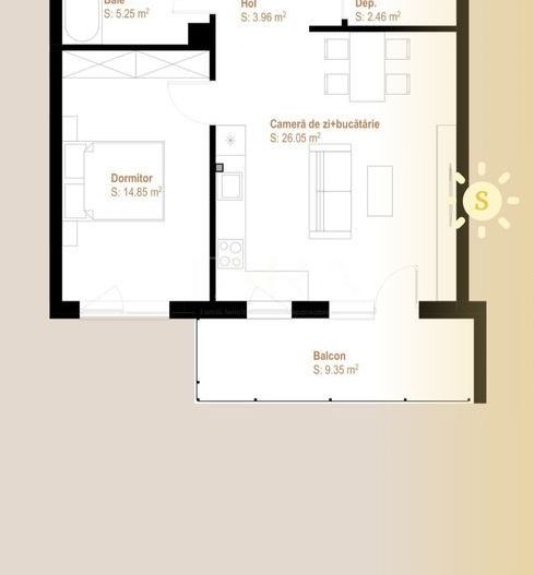 Apartament premium 2 camere – zona Vivo - Poză 13