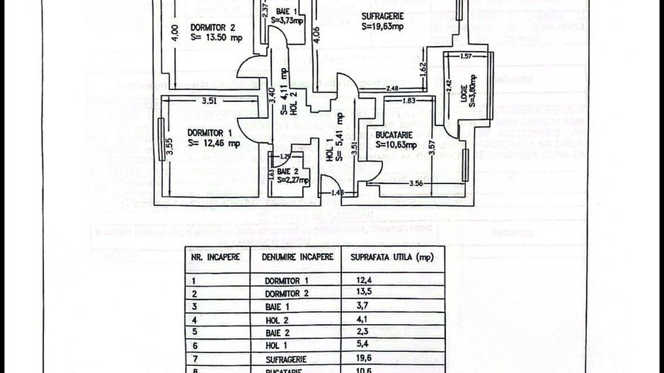 Apartament 3 camere de vânzare – Miron Nicolescu - Schiță 11