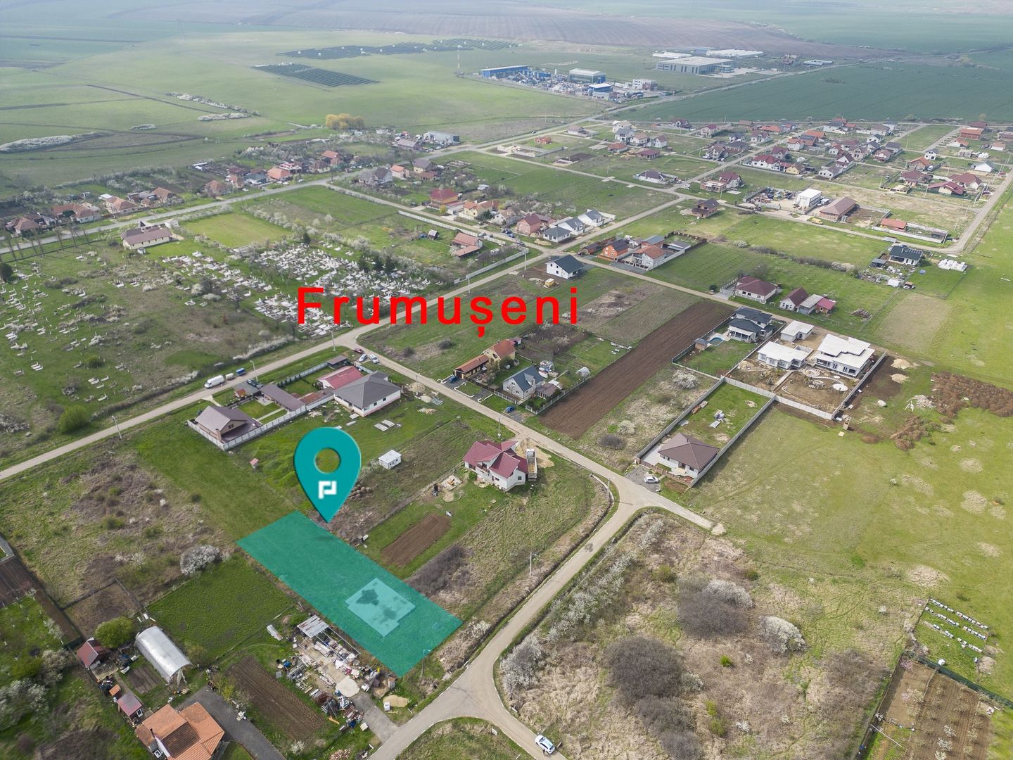 Teren intravilan cu fundație in Frumuseni - Poză 1