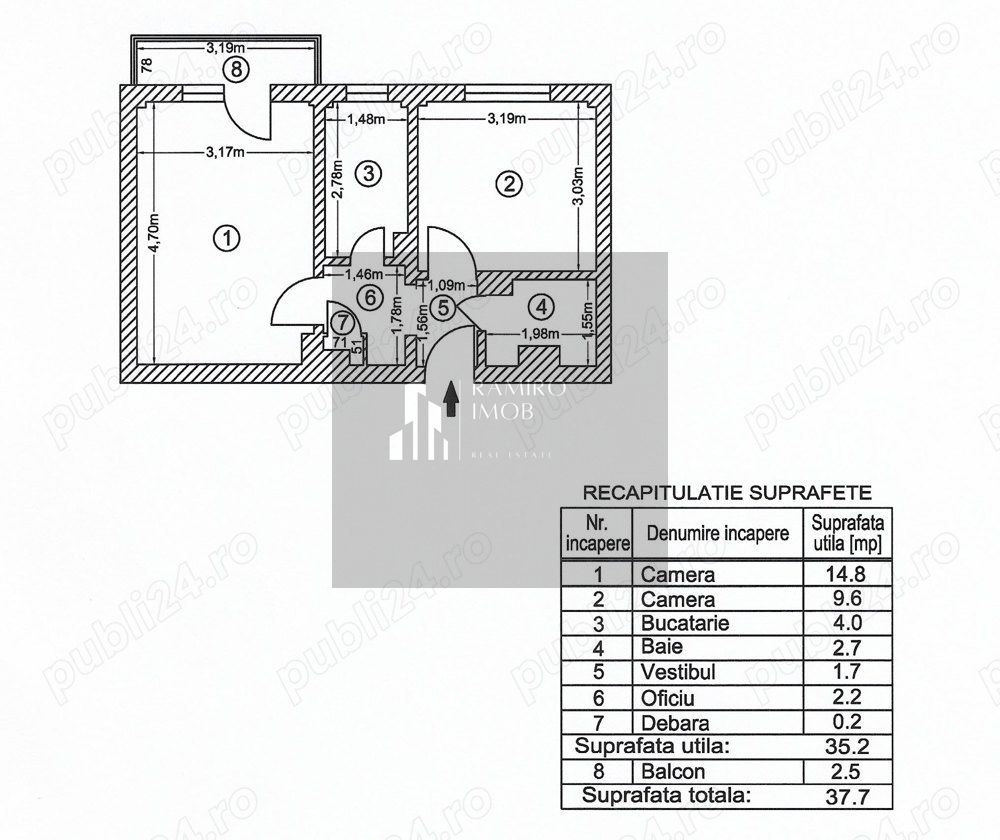Apartament 2 camere, Trapezului/1 Decembrie 1918, renovat, mobilat - Poză 8