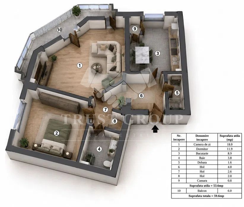Apartament 2 camere Titulescu | Imobil 1979 - Poză 1