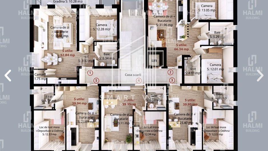 Apartamente 2 si 3 camere semifinisate | 40-66 mp util | Zona Micro 16 - Poză 5