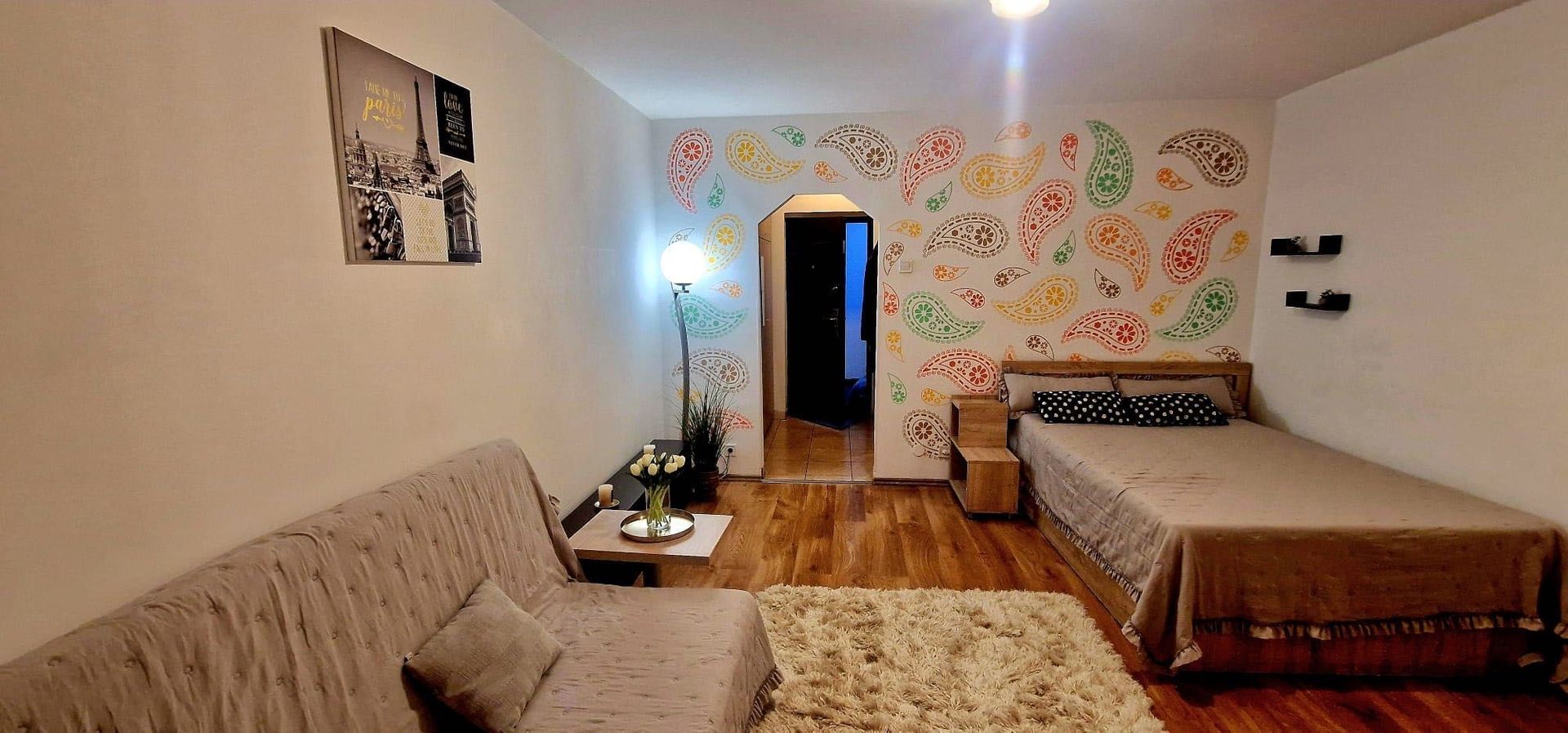 Garsonieră modernă, etaj 2, AC, 5 min metrou Titan - Poză 2