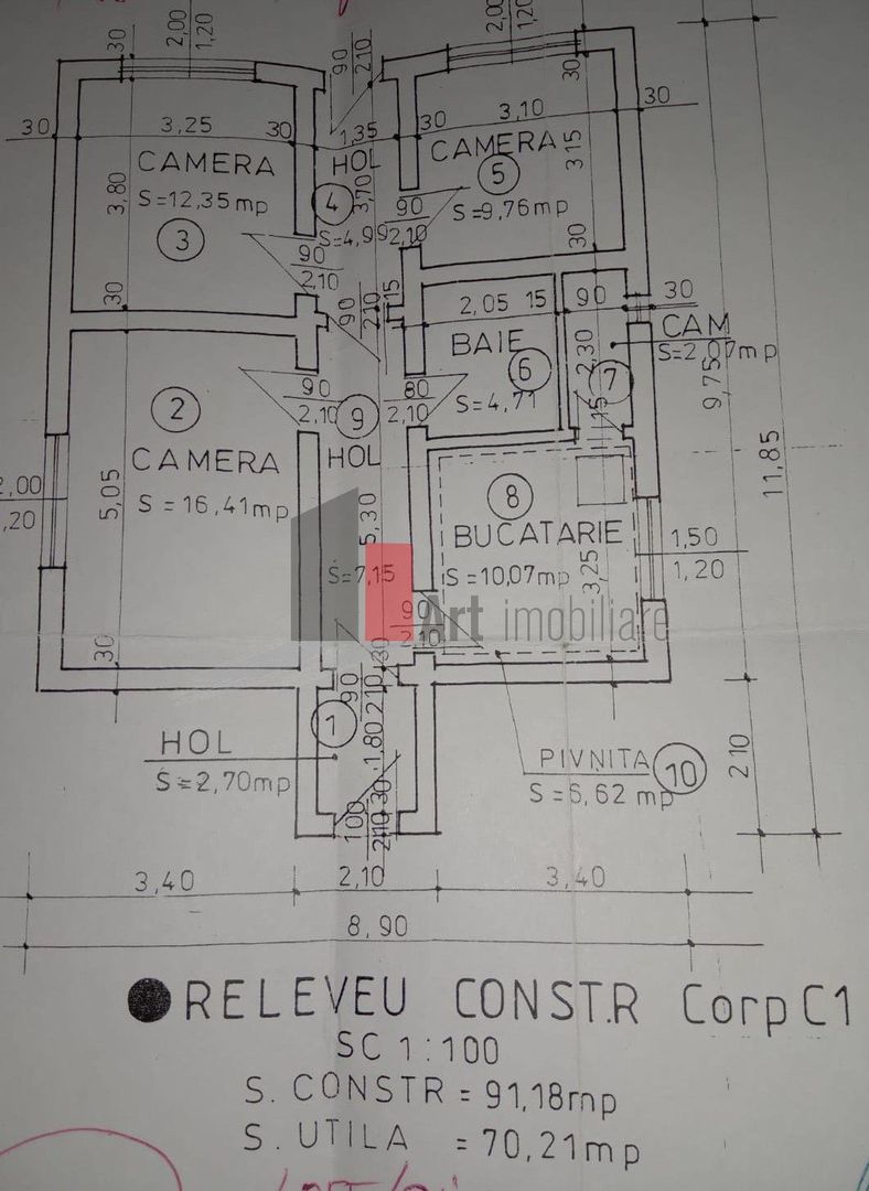 Apartament de vanzare in Vila Ploiesti zona Eroilor - Schiță 15