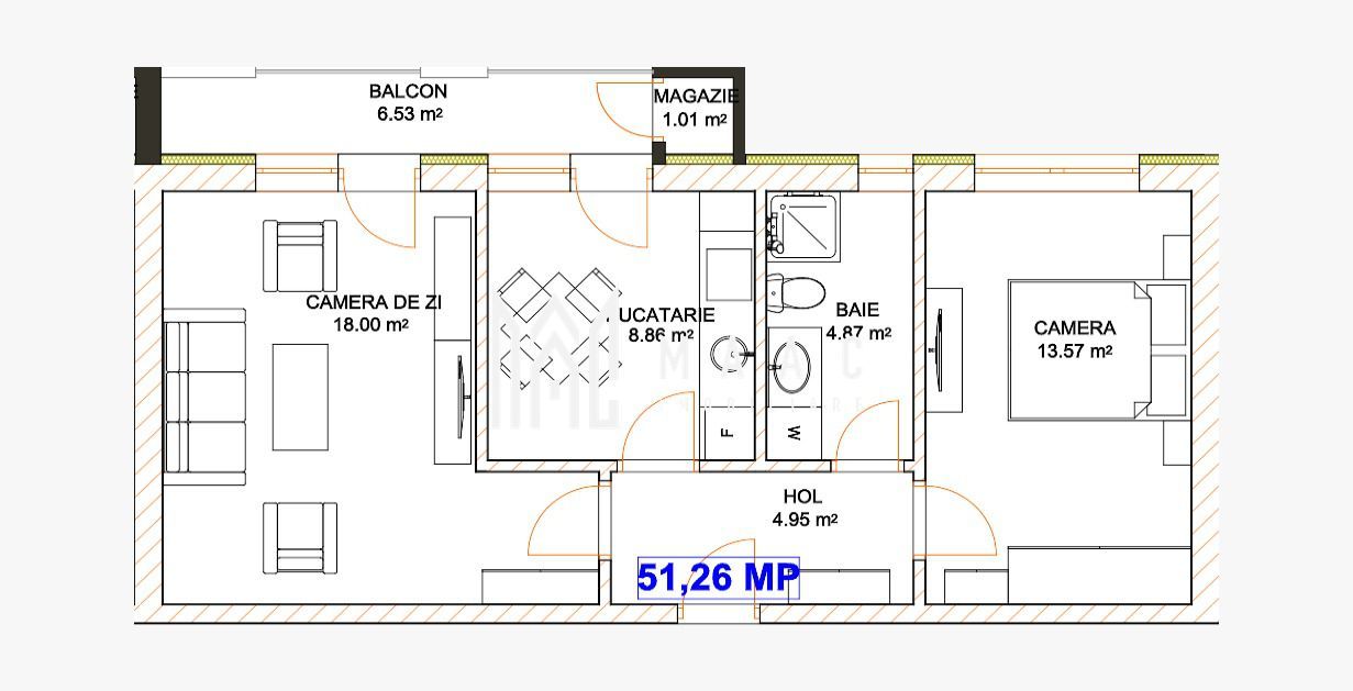 Comision 0 %| Apartament 2 camere | Balcon | Loc de parcare - Poză 2