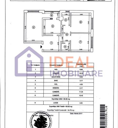 Apartament 3 camere, 65 mp – Vasile Aaron - Poză 8